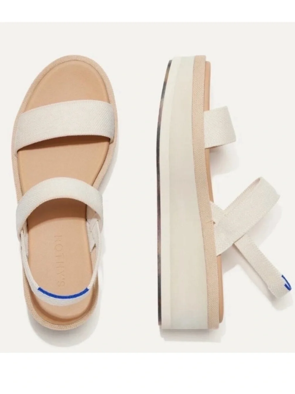 Rothy's The Lightweight Wedge Sandal In Salt